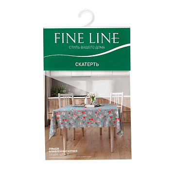 Скатерть рогожка Fine Line 62014-3 Влюбленные котики