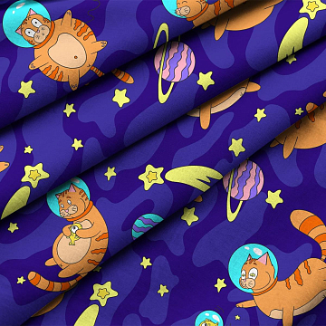 КПБ WENGE KIDS Перкаль 60097-1/0222-63 Astronaut cat